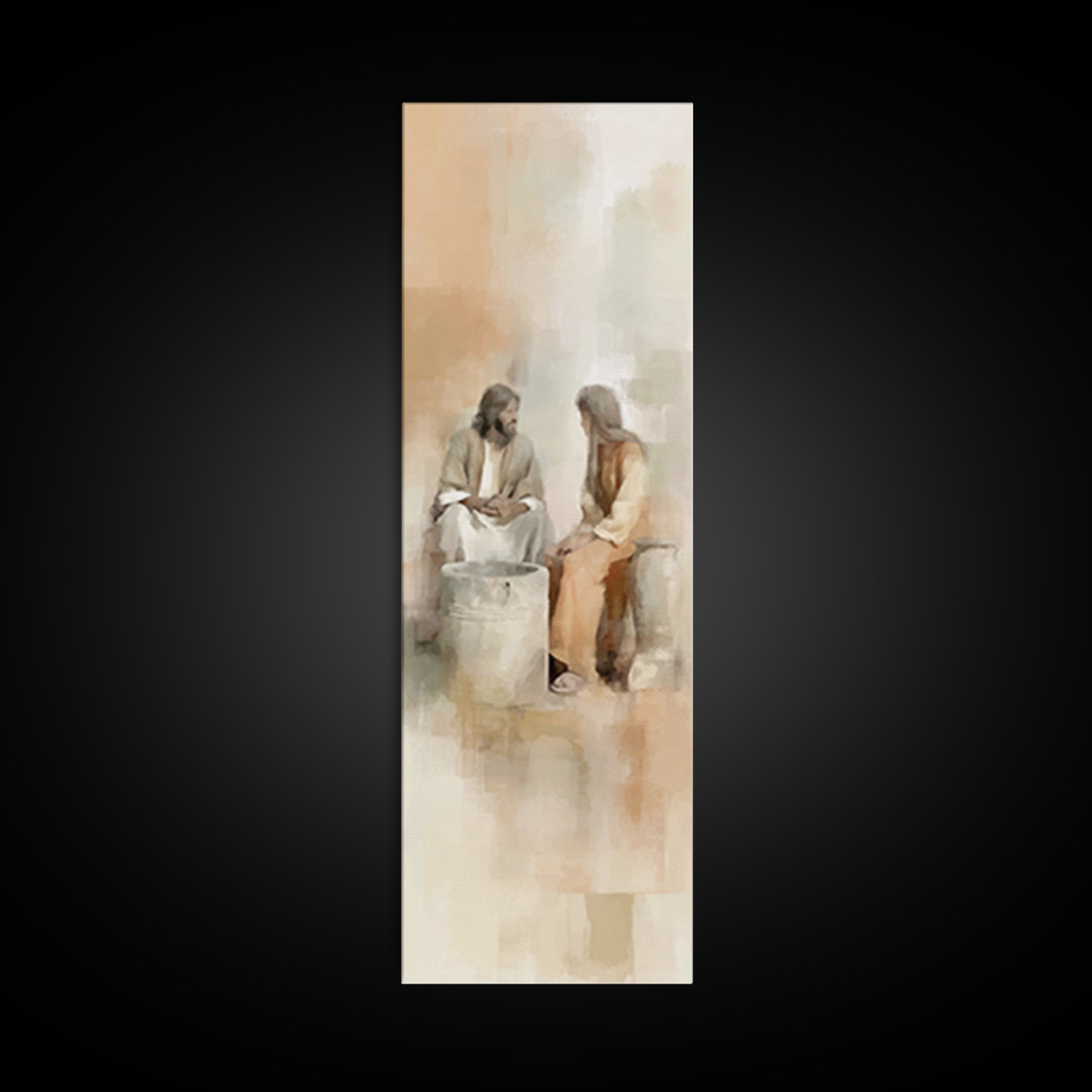 City Well Blessing – Framed Canvas Print – Narrow Art – Christian Wall Art – Christian Art Canvas – Jesus Painting – Christian Art