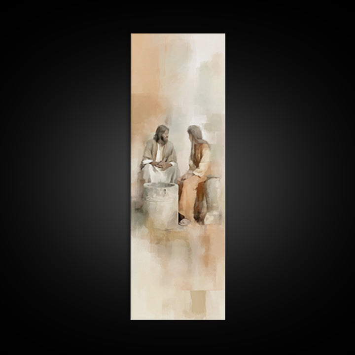 City Well Blessing – Framed Canvas Print – Narrow Art – Christian Wall Art – Christian Art Canvas – Jesus Painting – Christian Art