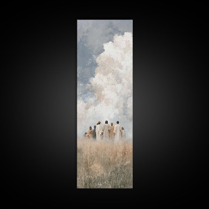 Hopeful Horizon – Framed Canvas Print – Tall Narrow Wall Art – Christian Art Canvas – Christian Wall Art – Jesus Painting – Christmas Art