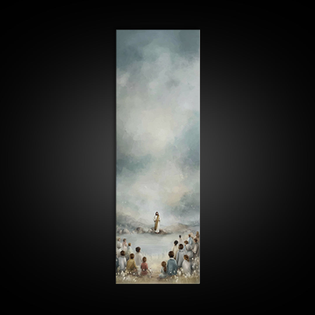 Twilight Of Grace – Framed Canvas Print – Tall Skinny Art Print – Christian Painting – Christian Wall Art – Christian Art Canvas – Christma