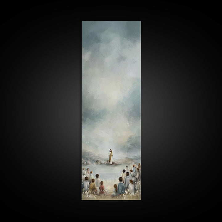 Twilight Of Grace – Framed Canvas Print – Tall Skinny Art Print – Christian Painting – Christian Wall Art – Christian Art Canvas – Christma