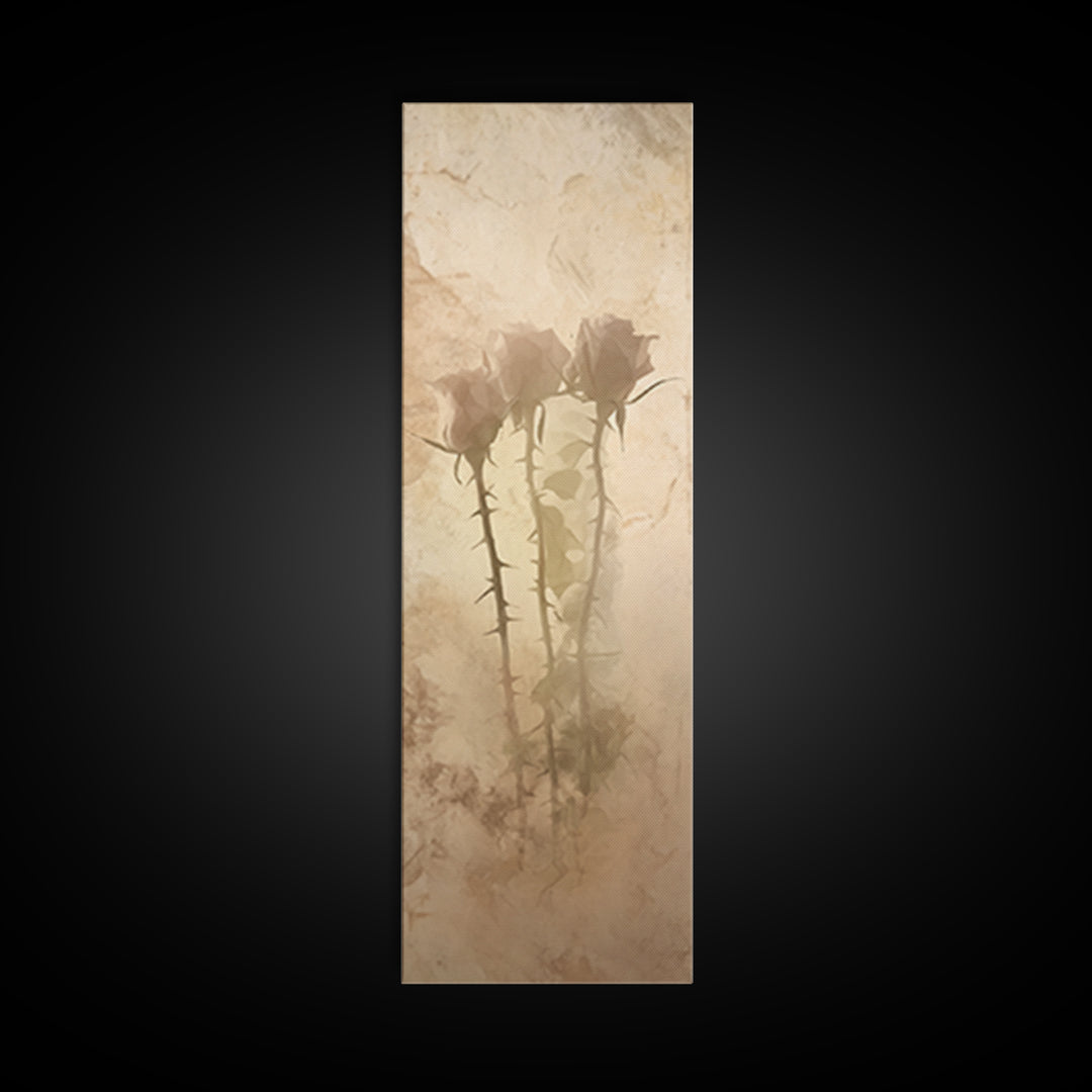 Thorns Of Mercy | Framed Canvas Print | Skinny Art | Christian Art Canvas | Christian Wall Art | Subtle Christian Art | Modern Christian Ar