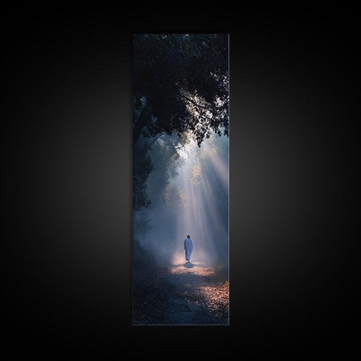 Radiant Tree Promise - Framed Canvas Print - Christian Art Canvas - Jesus Painting - Tall Narrow Wall Art - Christian Wall Art