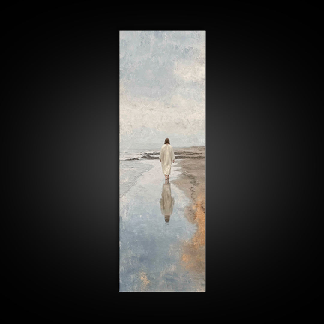 River Of Grace – Framed Canvas Print – Christian Art Canvas – Jesus Painting – Tall Skinny Art Print – Christmas Art – Christian Wall Art