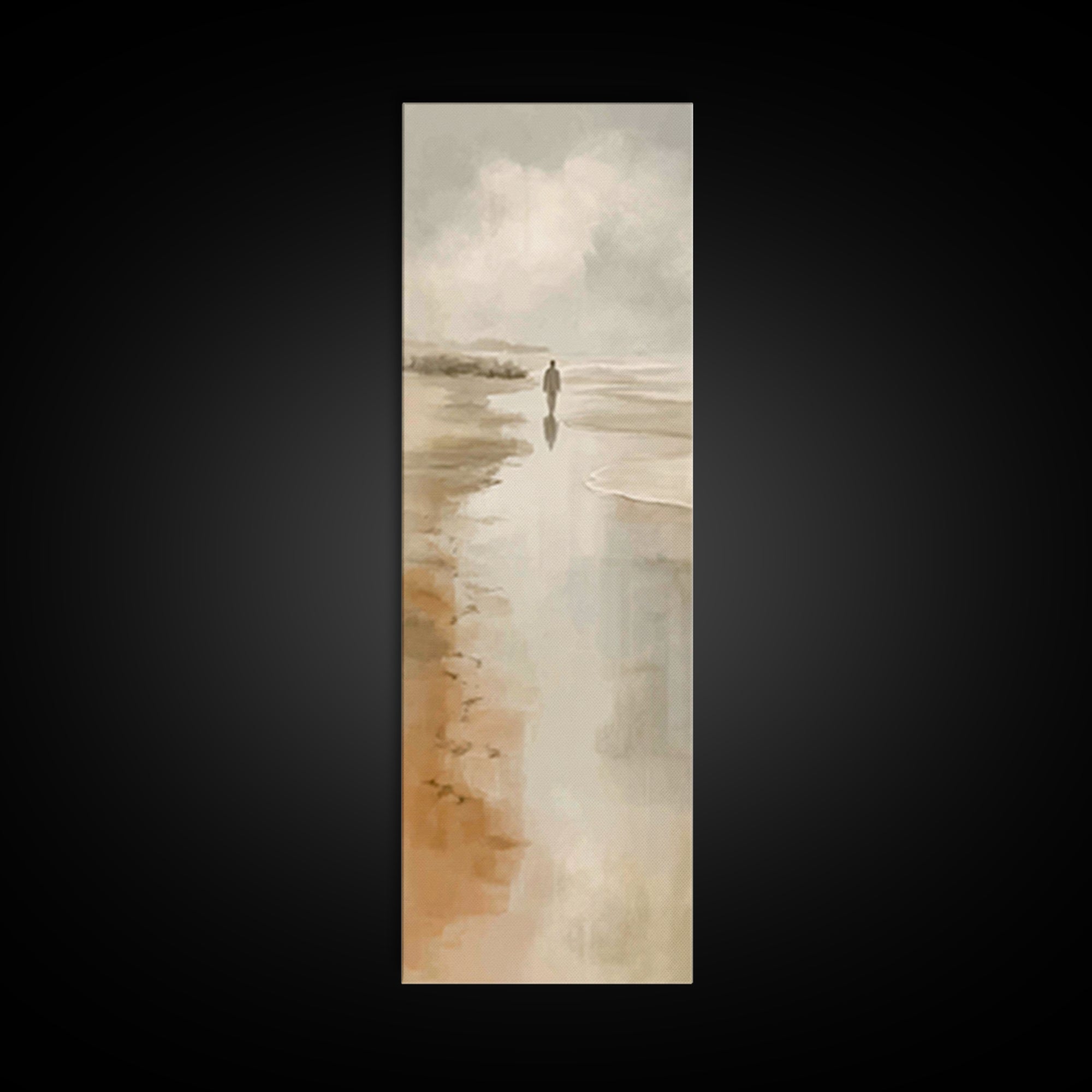 Dawn Of Peace – Framed Canvas Print – Christian Wall Art – Christmas Art – Tall Skinny Art Print – Christian Art Canvas – Jesus Painting