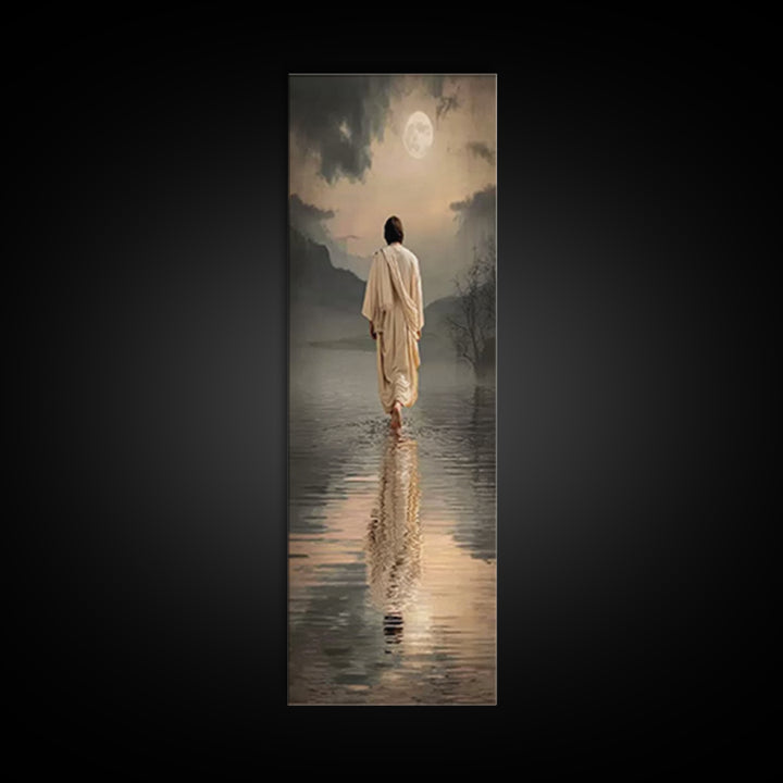 Mist Of Comfort, Framed Canvas Print, Christian Decorations, Narrow Art, Jesus Art Print, Christian Christmas Art, Unique Christian Art, Ch