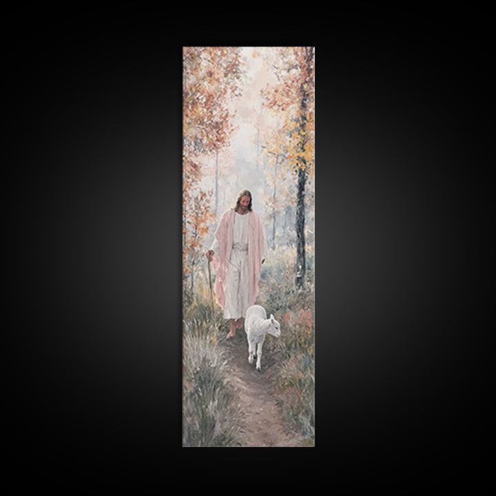 Path Of Mercy – Framed Canvas Print – Tall Narrow Wall Art – Christian Wall Art – Jesus Painting – Christian Art Canvas – Christmas Art
