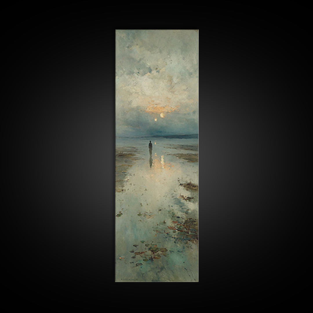 Light Of Peace – Framed Canvas Print – Narrow Art – Christian Wall Art – Jesus Painting – Christian Art Canvas – Christmas Art
