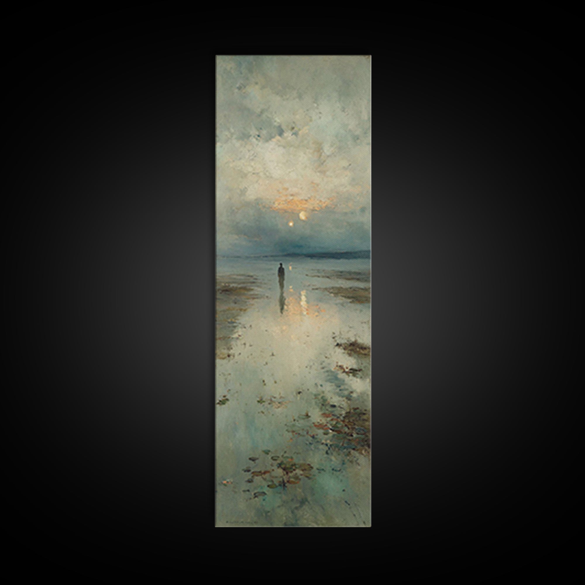 Light Of Peace – Framed Canvas Print – Narrow Art – Christian Wall Art – Jesus Painting – Christian Art Canvas – Christmas Art