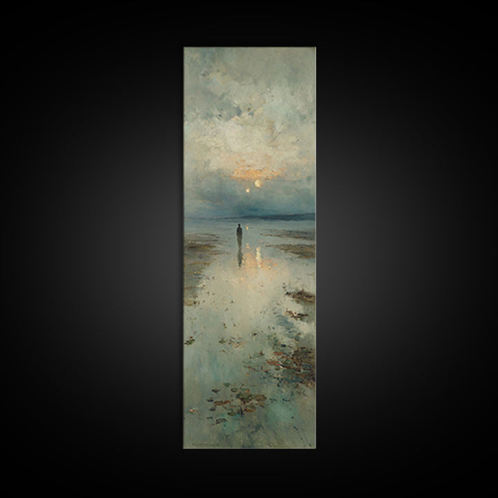 Light Of Peace – Framed Canvas Print – Narrow Art – Christian Wall Art – Jesus Painting – Christian Art Canvas – Christmas Art