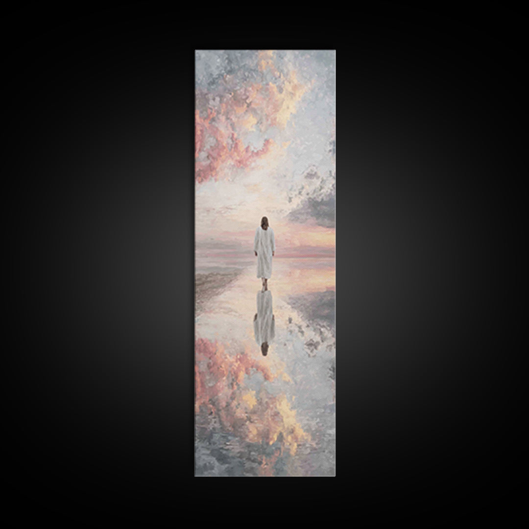 Shepherd’s Comfort – Framed Canvas Print – Skinny Art – Christian Art Canvas – Jesus Painting – Christian Wall Art – Christmas Art