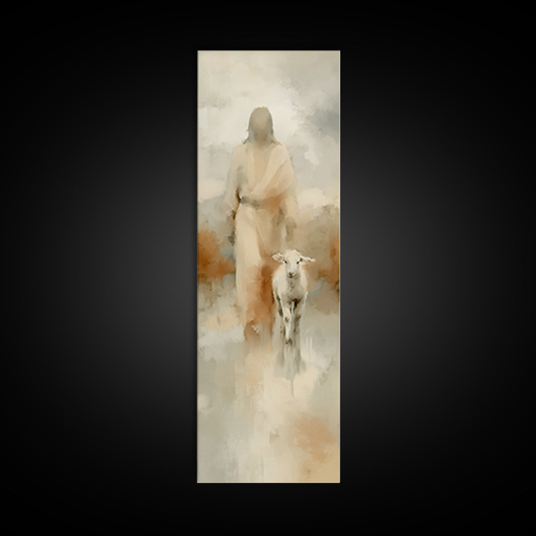 Soft Glory – Framed Canvas Print – Skinny Art – Christian Wall Art – Jesus Painting – Christian Art Canvas – Christmas Art