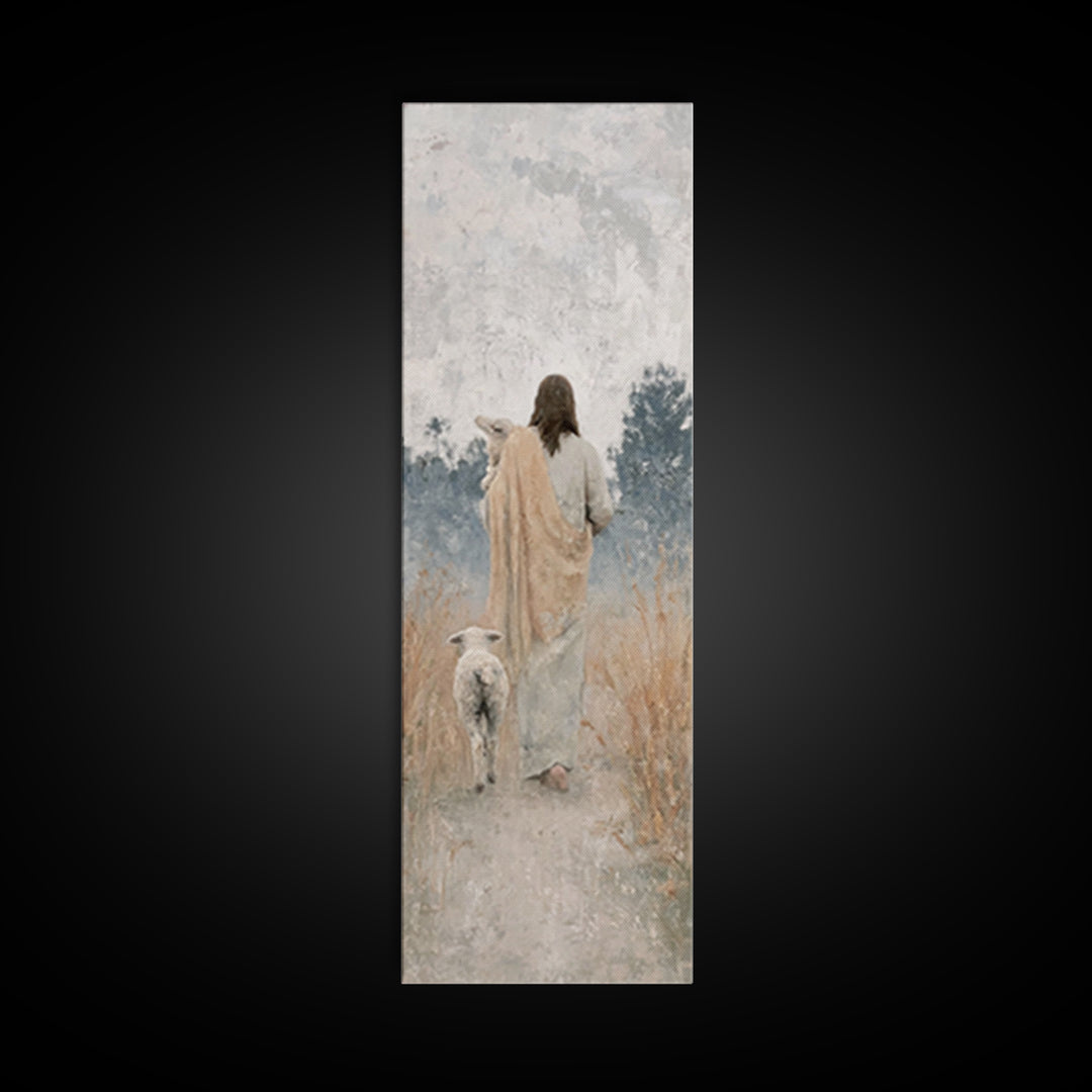 The Shepherd’s Road – Framed Canvas Print – Skinny Art – Christian Art Canvas – Jesus Painting – Christian Wall Art – Christian Art – Chris