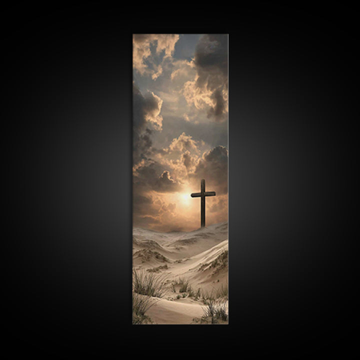 Wilderness Redemption, Framed Canvas Print, Narrow Art, Christian Wall Art, Christian Art Canvas, Christian Paintings, Moody Christian Art,