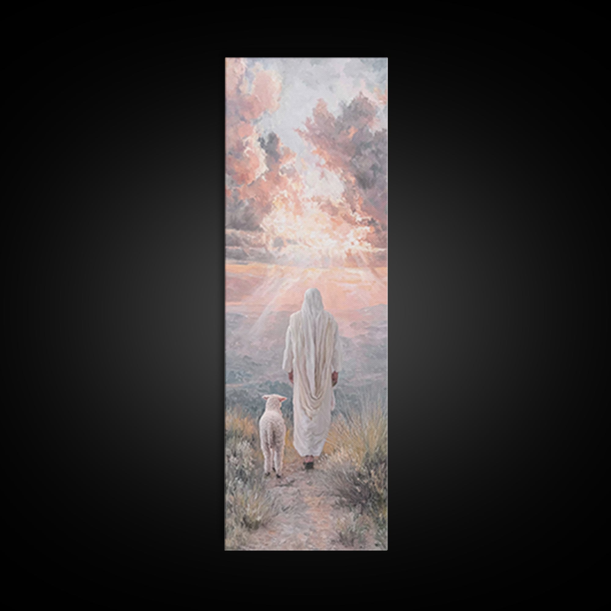Radiant Morning Shelter - Framed Canvas Print - Narrow Art - Christian Art Canvas - Christian Painting - Jesus Painting