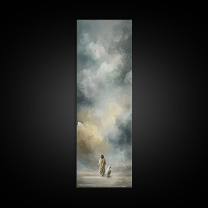 Heavenly Path Light | Framed Canvas Print | Christian Wall Art | Christian Painting | Christian Art Canvas | Christian Decor | Narrow Art