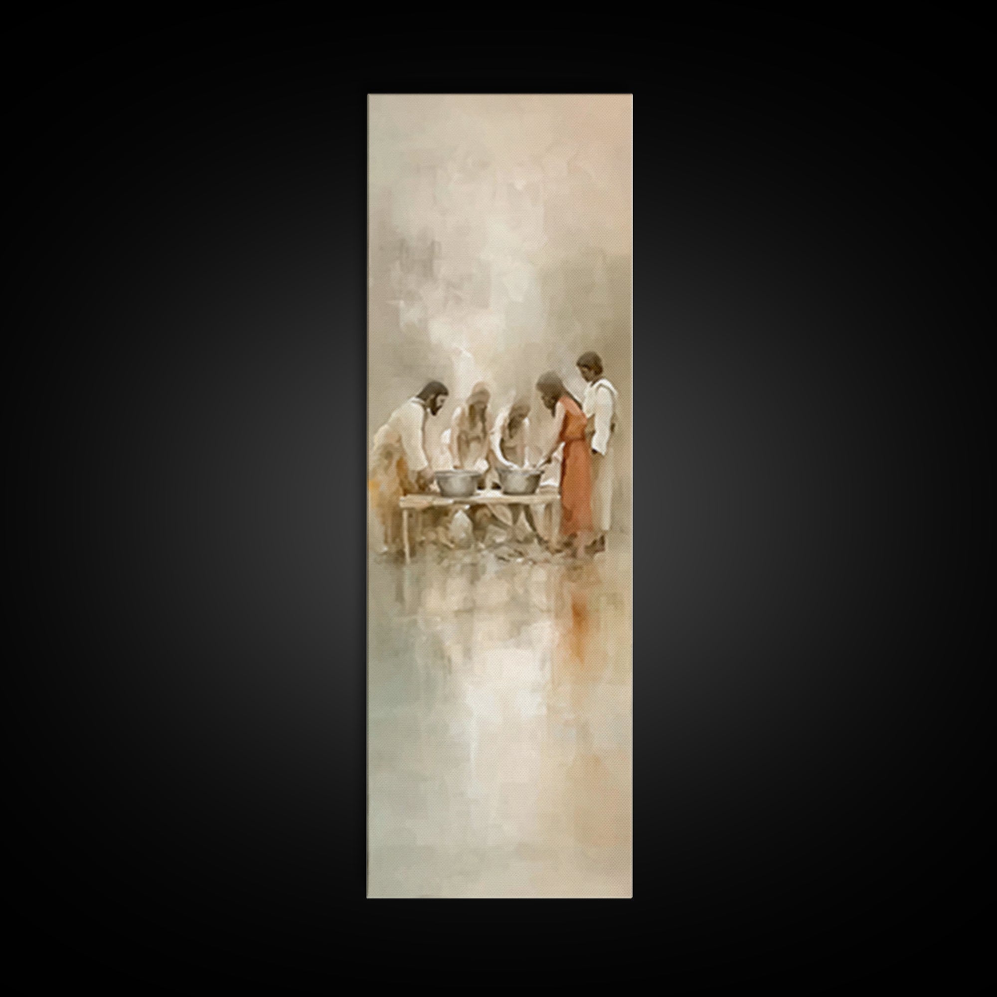 Gathering Of Blessings | Framed Canvas Print | Christian Wall Art | Christian Art Canvas | Christian Painting | Christian Decor | Tall Narr