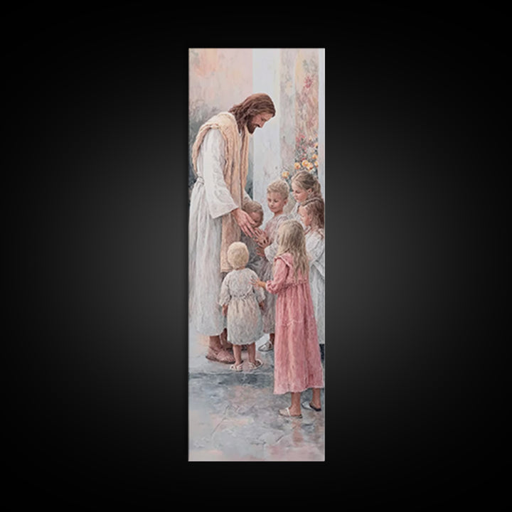 Children Of Promise | Framed Canvas Print | Christian Wall Art | Christian Art Canvas | Christian Painting | Christian Decor | Narrow Art
