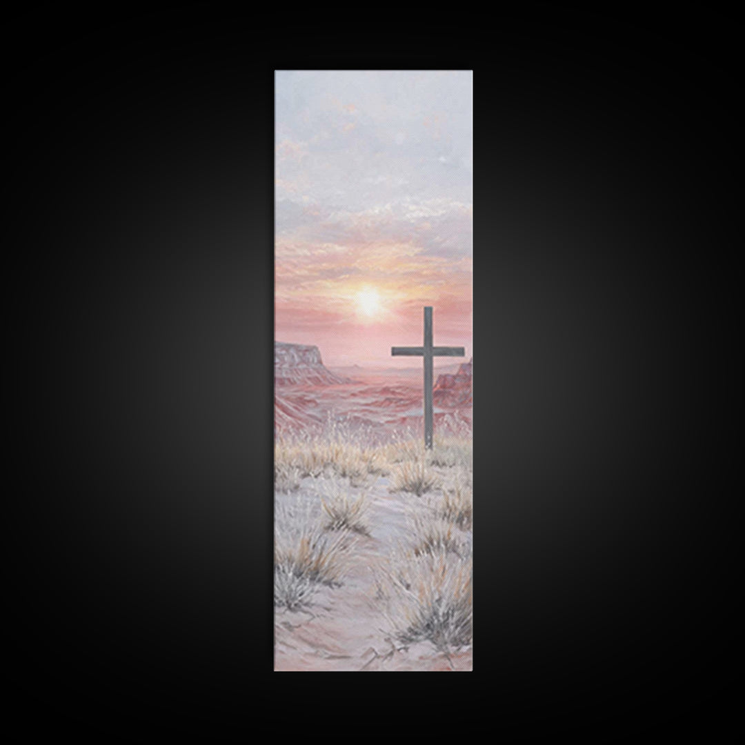Sunrise Of Grace – Framed Canvas Print – Skinny Art – Christian Wall Art – Christian Art Canvas – Christian Decoration – Abstract Christian
