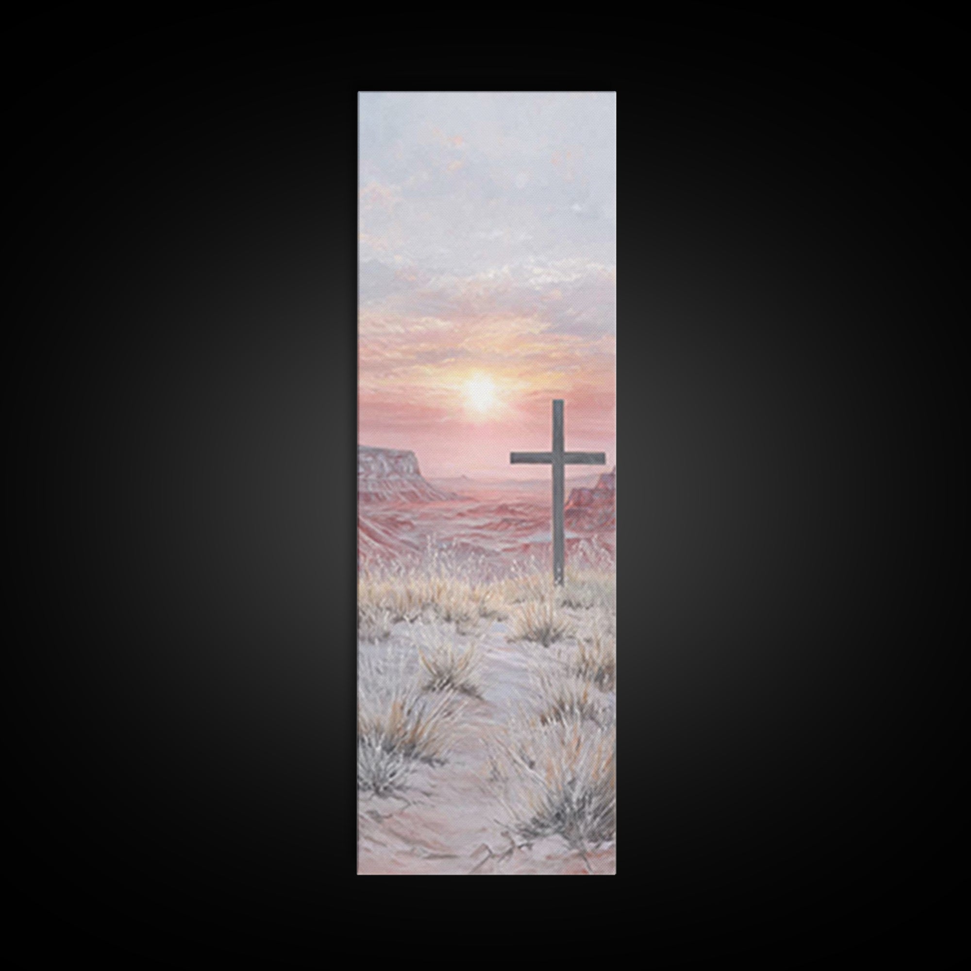 Sunrise Of Grace – Framed Canvas Print – Skinny Art – Christian Wall Art – Christian Art Canvas – Christian Decoration – Abstract Christian