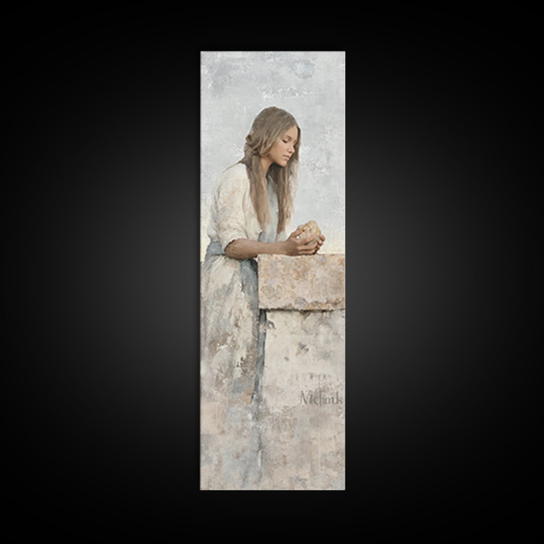 Light Of Grace | Framed Canvas Print | Tall Skinny Art Print | Christian Art | Christian Art Canvas | Christian Wall Art | Christian Painti
