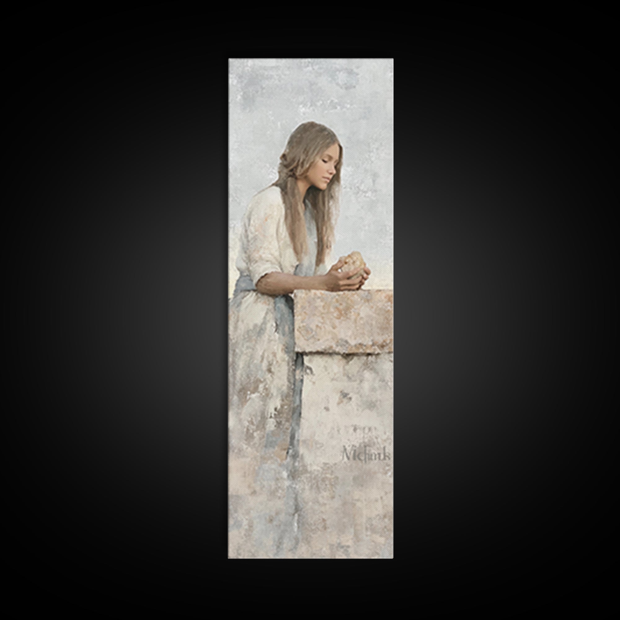Light Of Grace | Framed Canvas Print | Tall Skinny Art Print | Christian Art | Christian Art Canvas | Christian Wall Art | Christian Painti