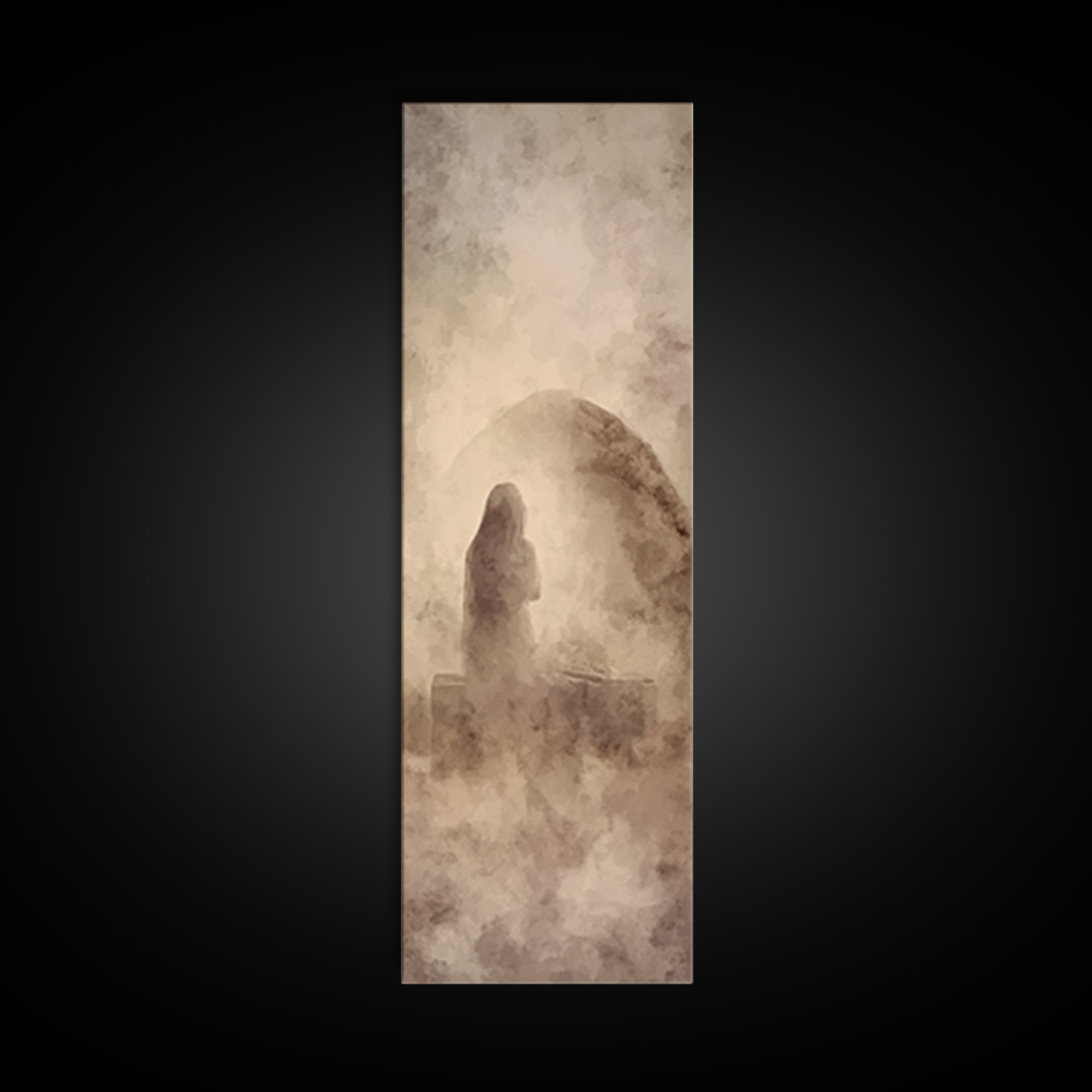 Heavenly Vigil | Framed Canvas Print | Skinny Art | Christian Art | Christian Wall Art | Christian Painting | Christian Art Canvas