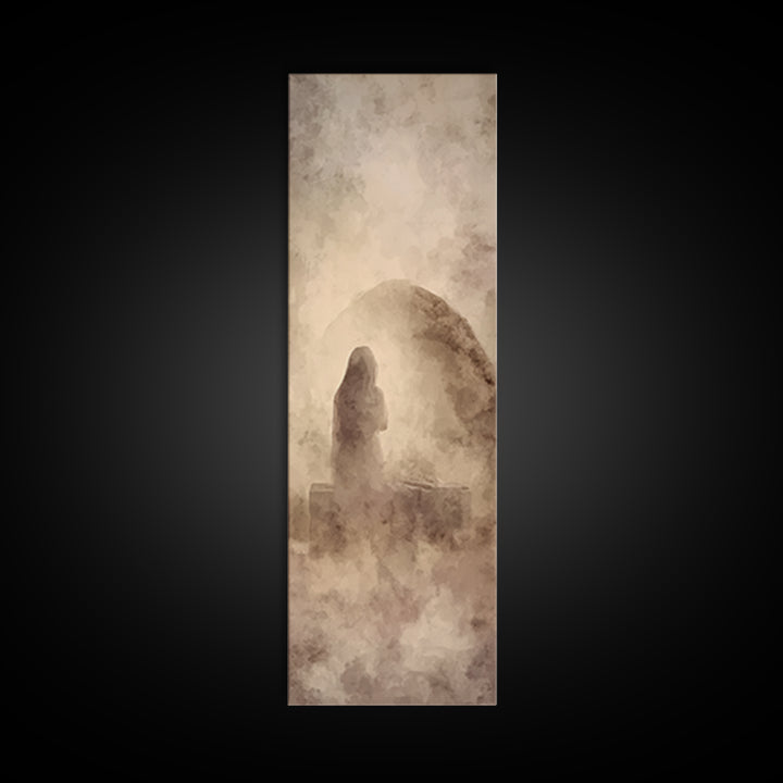 Heavenly Vigil | Framed Canvas Print | Skinny Art | Christian Art | Christian Wall Art | Christian Painting | Christian Art Canvas