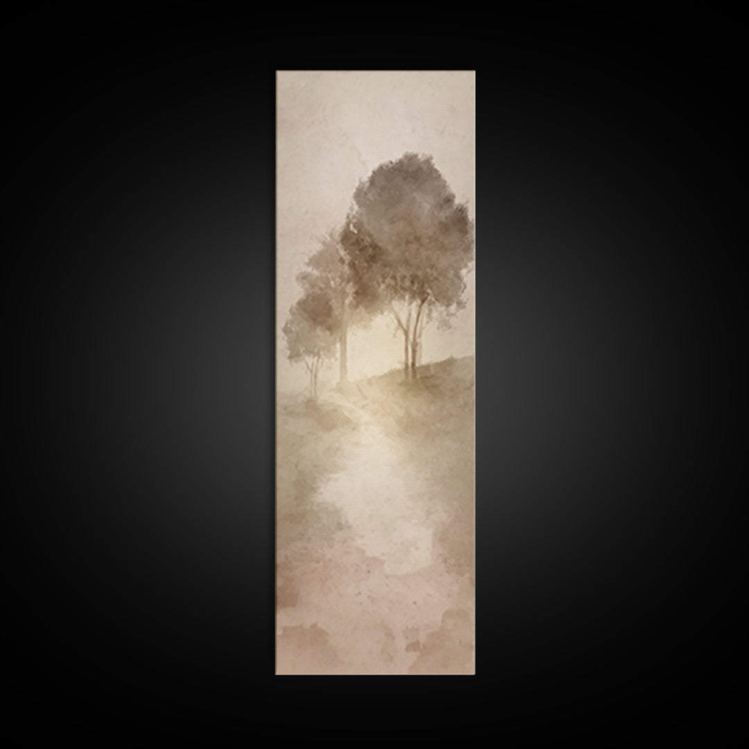 Autumn Stillness, Framed Canvas Print, Tall Skinny Art Print, Christian Art, Christian Painting, Christian Art Canvas, Christian Wall Art