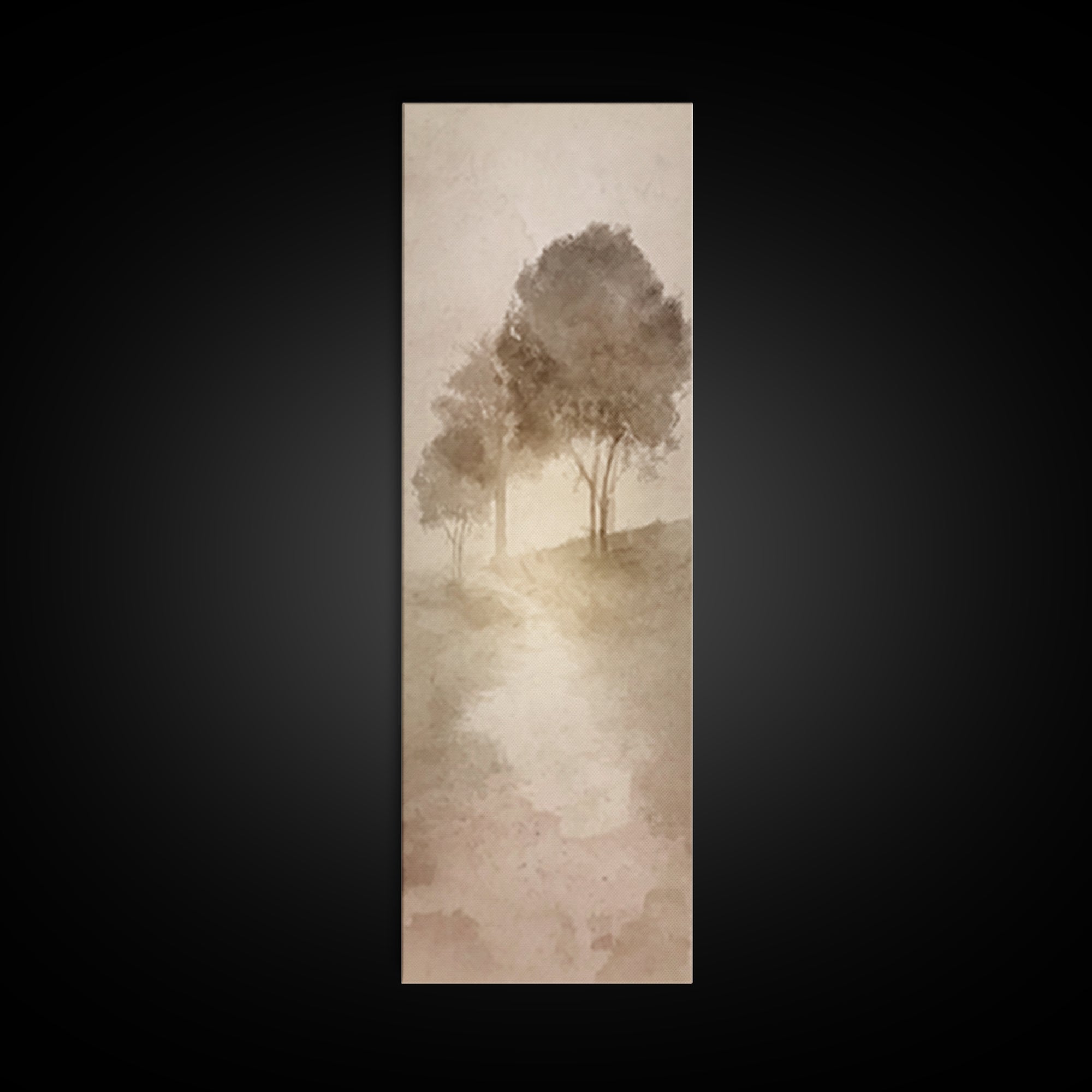 Autumn Stillness, Framed Canvas Print, Tall Skinny Art Print, Christian Art, Christian Painting, Christian Art Canvas, Christian Wall Art