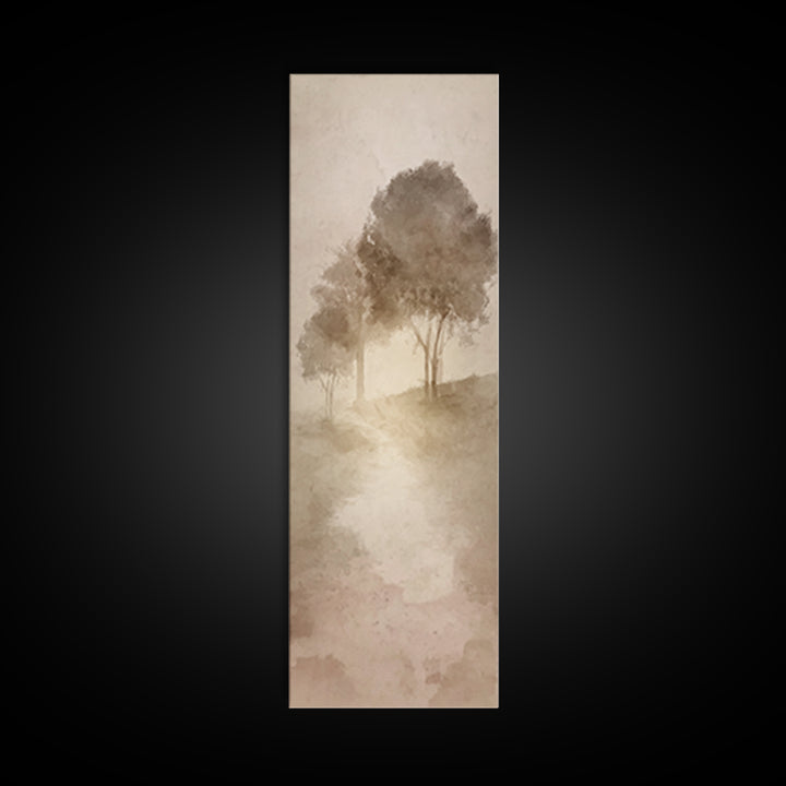Autumn Stillness, Framed Canvas Print, Tall Skinny Art Print, Christian Art, Christian Painting, Christian Art Canvas, Christian Wall Art