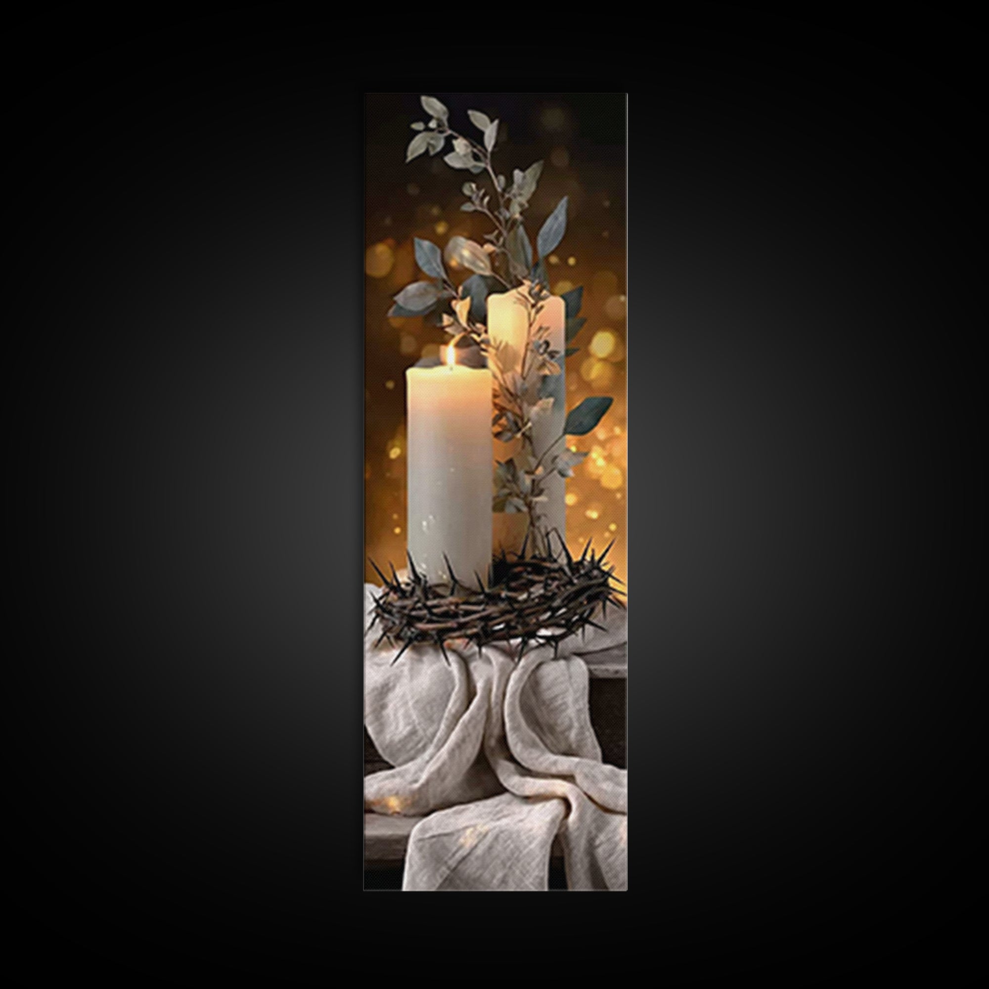 Suffering Crown | Framed Canvas Print | Tall Skinny Art Print | Christian Wall Art | Christian Art Canvas | Christian Decor | Modern Christ