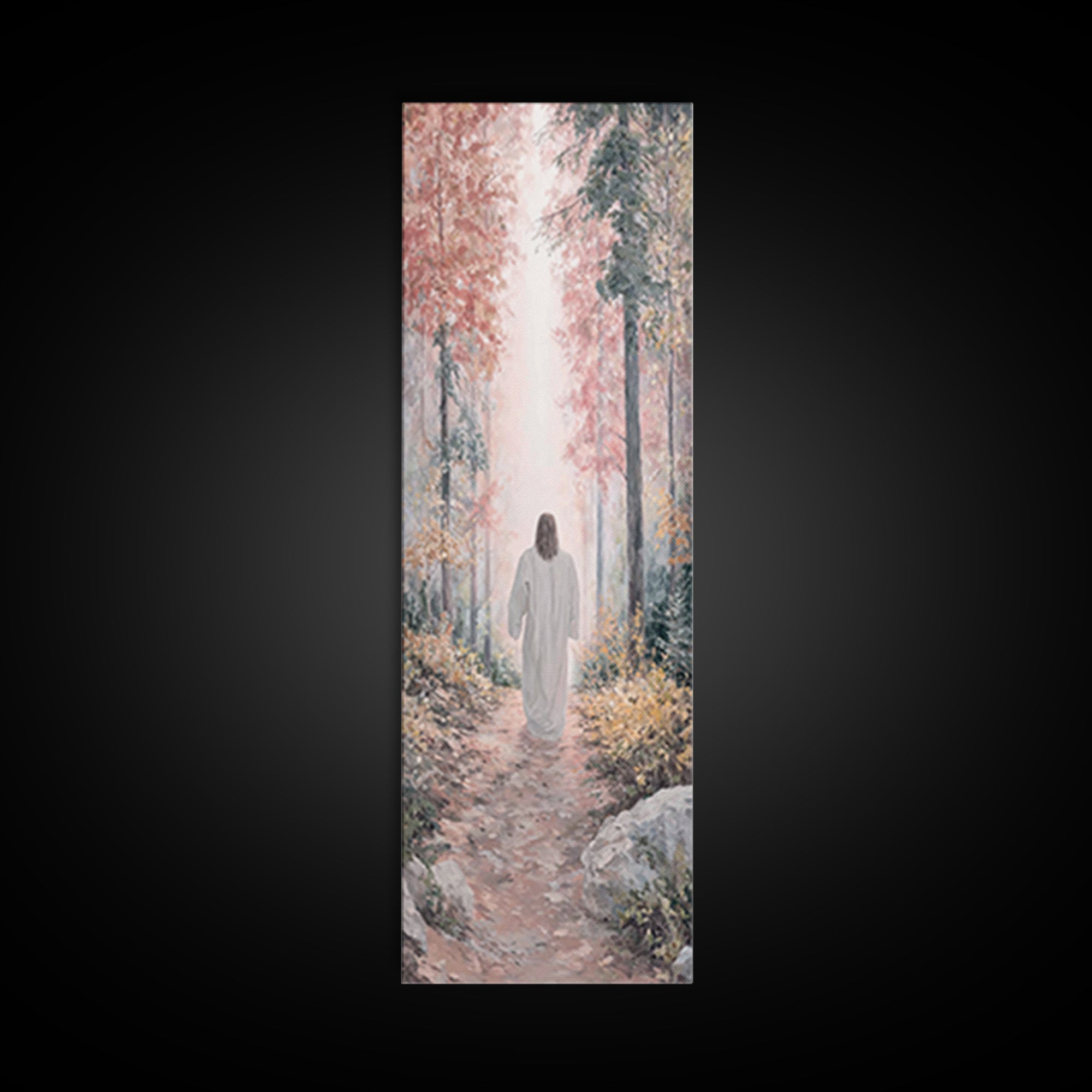 Walk Of Grace, Framed Canvas Print, Skinny Art, Christian Art Canvas, Christian Wall Art, Christian Painting, Christian Gift Ideas