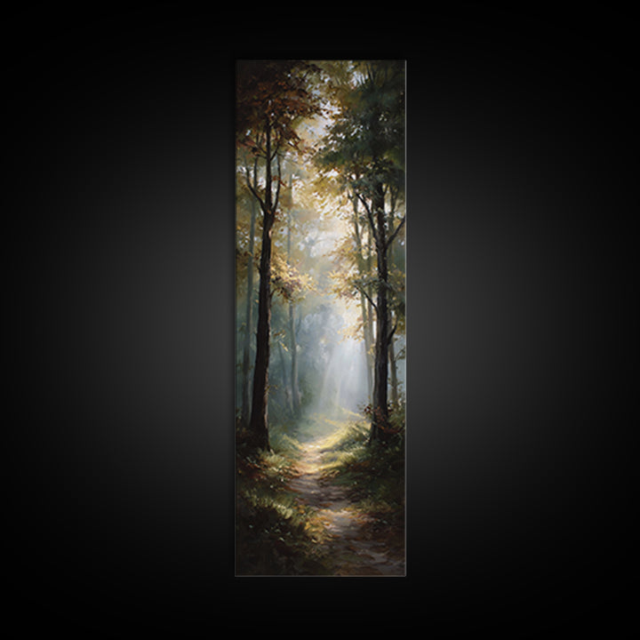 Forest Redeemer | Framed Canvas Print | Narrow Art | Christian Painting | Christian Art Canvas | Christian Wall Art | Christian Decor