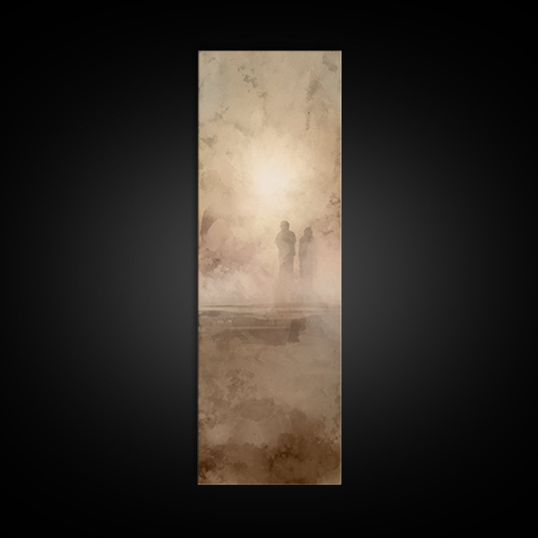 Sacred Horizon | Framed Canvas Print | Christian Wall Art | Tall Skinny Art Print | Christian Art Canvas | Christmas Art