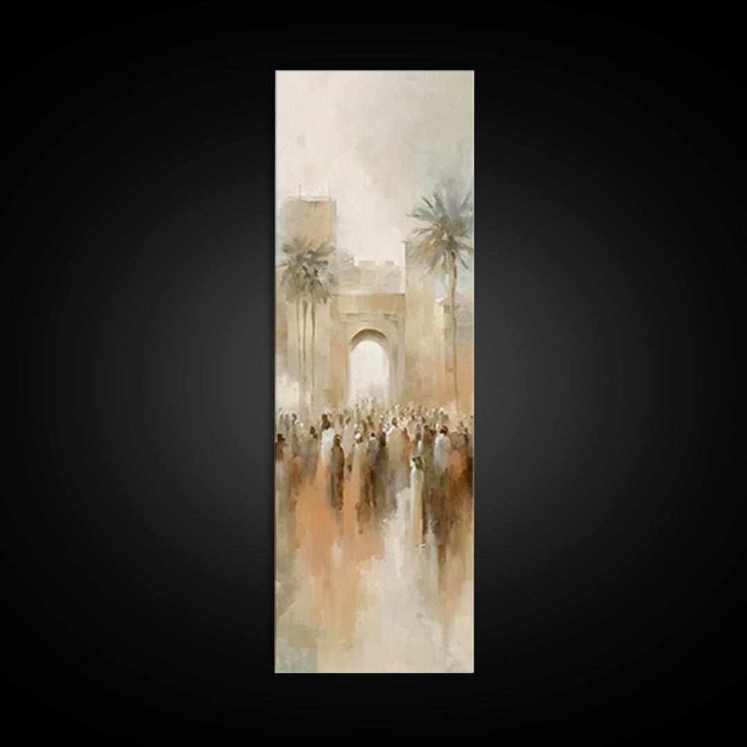Gate Of Hosanna – Framed Canvas Print – Skinny Art – Christian Wall Art – Christian Art Canvas – Christian Christmas Art – Jesus Painting