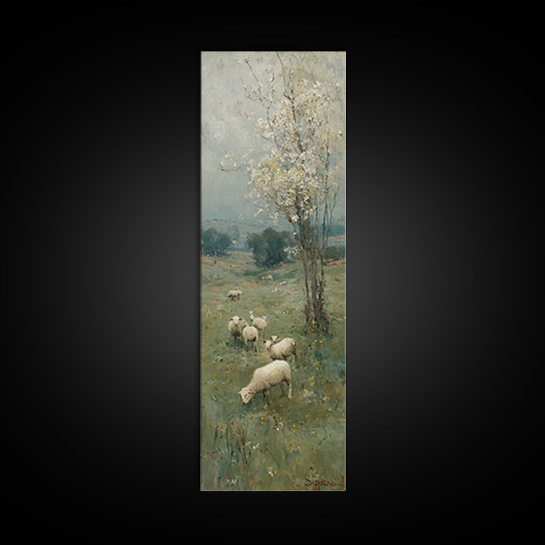 Blossom Field Mercy – Framed Canvas Print – Skinny Art – Christian Art Print – Christian Wall Art – Jesus Painting – Christian Art