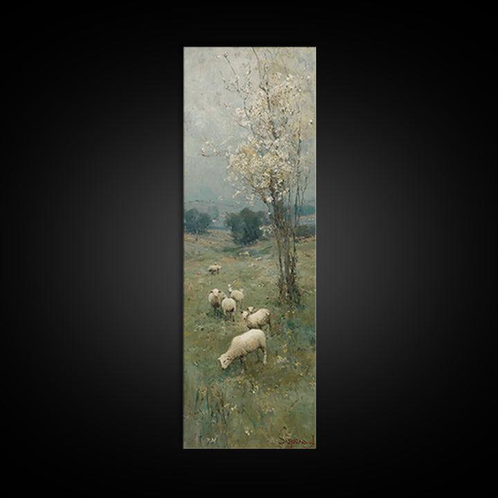 Blossom Field Mercy – Framed Canvas Print – Skinny Art – Christian Art Print – Christian Wall Art – Jesus Painting – Christian Art