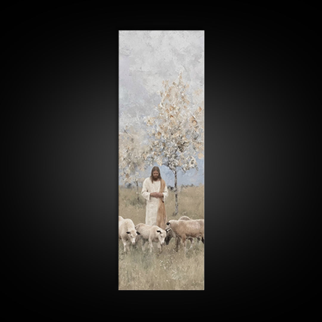Grace In Spring | Framed Canvas Print | Christian Painting | Skinny Art | Jesus Canvas Art | Christian Decor | Christmas Wall Art