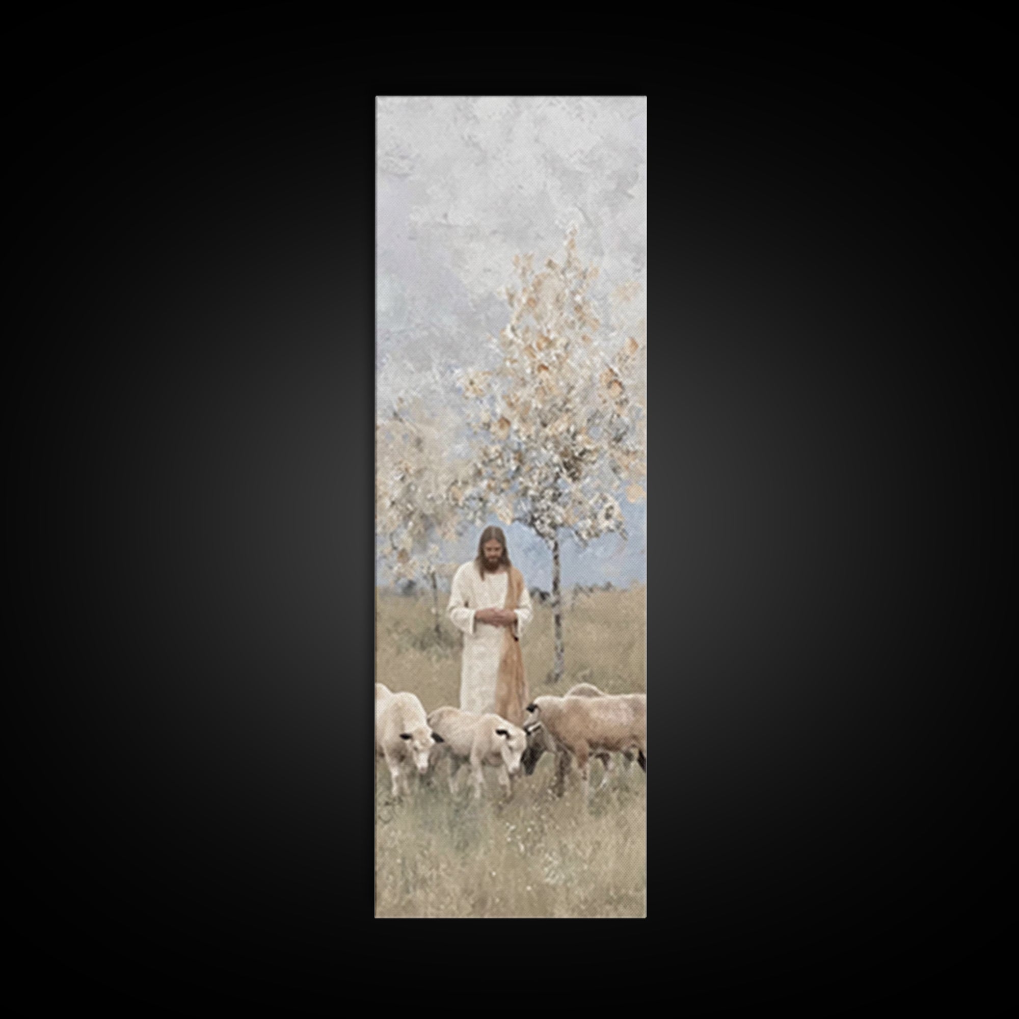 Grace In Spring | Framed Canvas Print | Christian Painting | Skinny Art | Jesus Canvas Art | Christian Decor | Christmas Wall Art