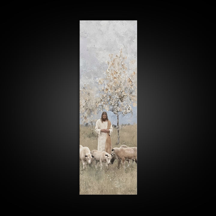 Grace In Spring | Framed Canvas Print | Christian Painting | Skinny Art | Jesus Canvas Art | Christian Decor | Christmas Wall Art