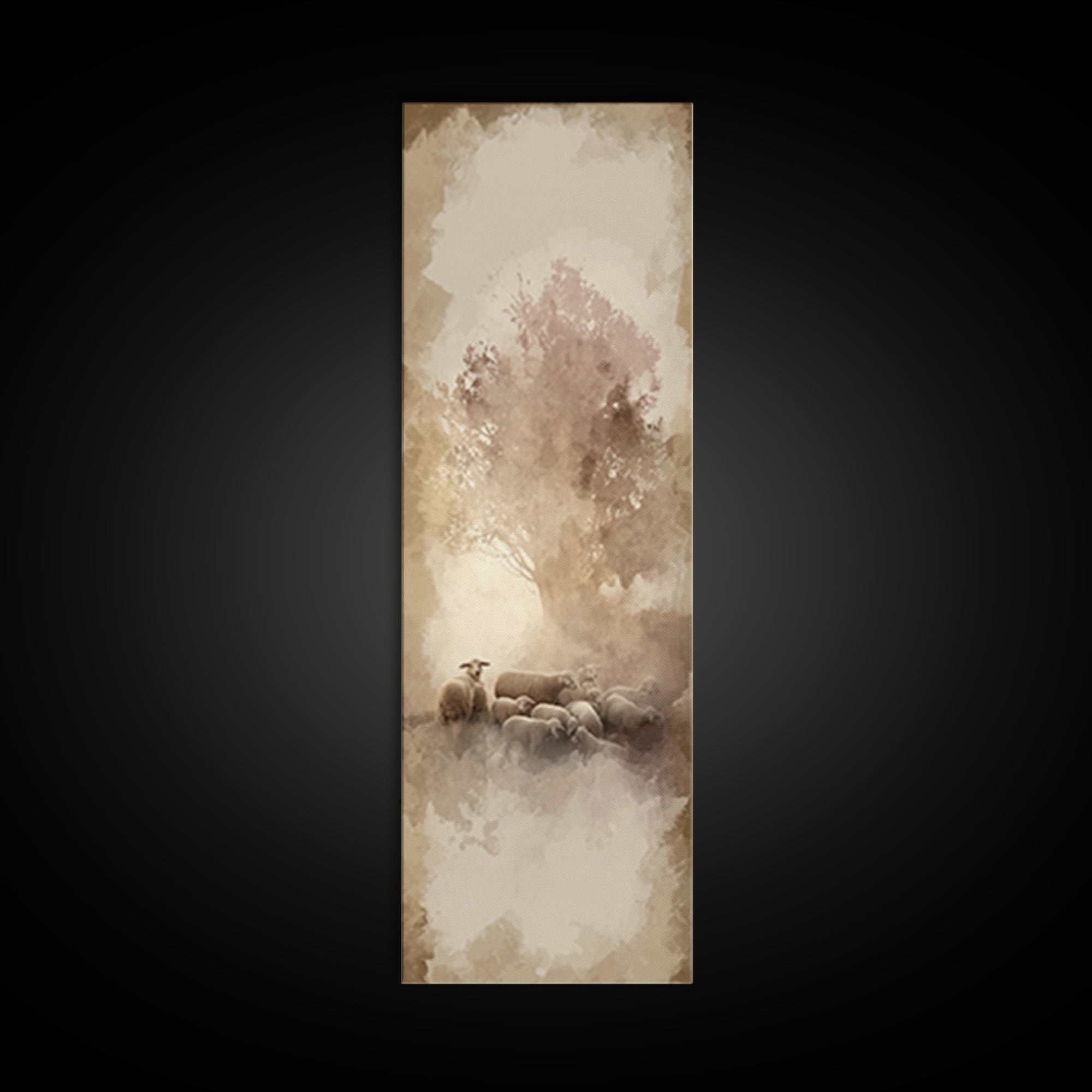 Light Of Dawn - Framed Canvas Print - Christian Wall Art - Tall Narrow Wall Art - Jesus Art Print - Christmas Canvas Wall Art - Christian G