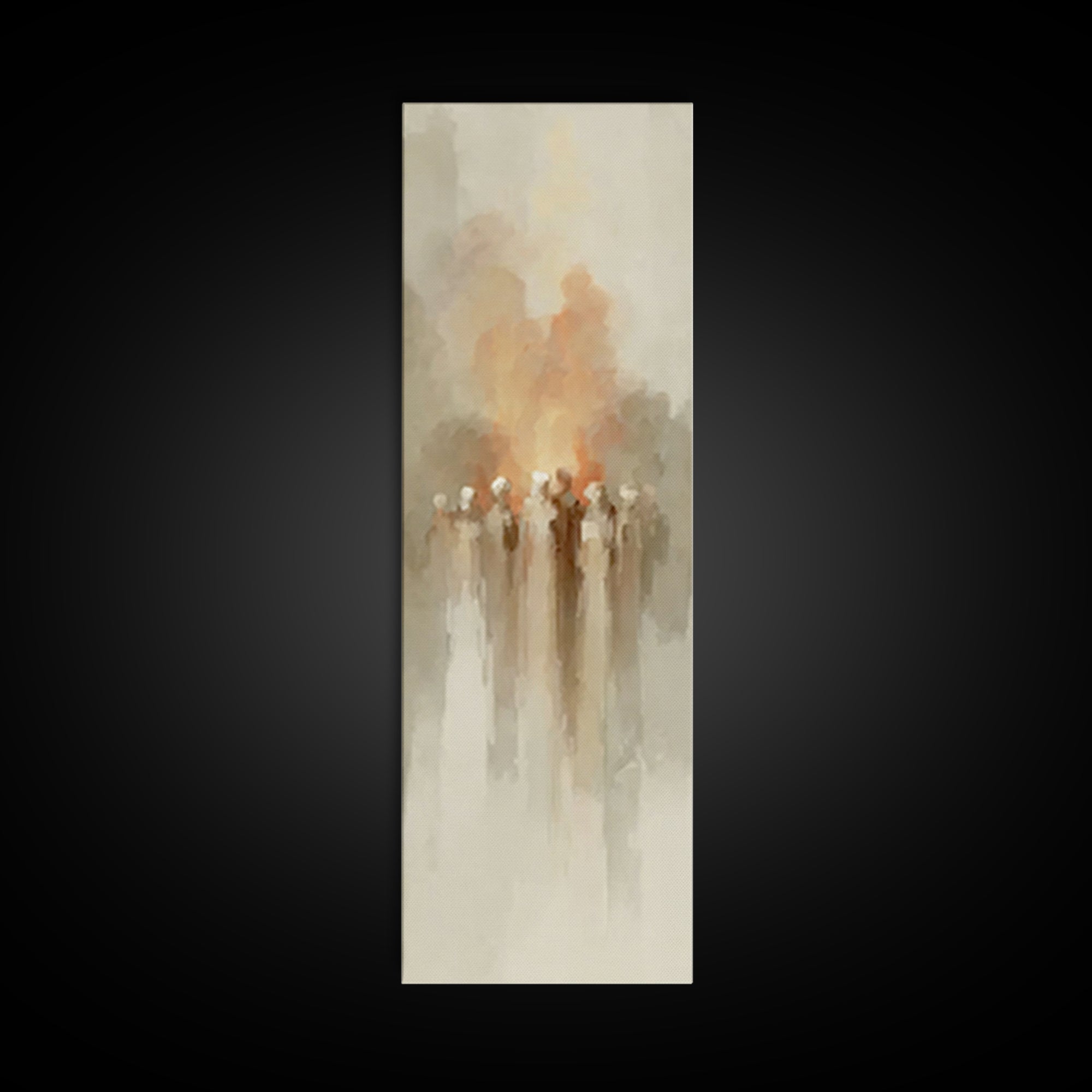 Sacred Gathering – Framed Canvas Print – Tall Narrow Wall Art – Christian Wall Art – Christian Art Canvas – Jesus Painting – Christian Deco