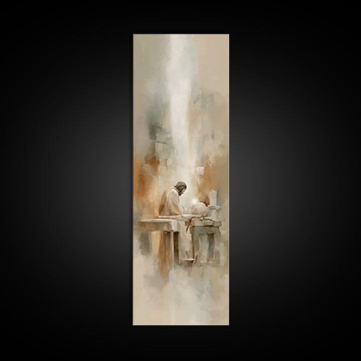 Sacred Craft – Framed Canvas Print – Skinny Art – Christian Art Canvas – Christian Wall Art – Jesus Painting – Modern Christian Art