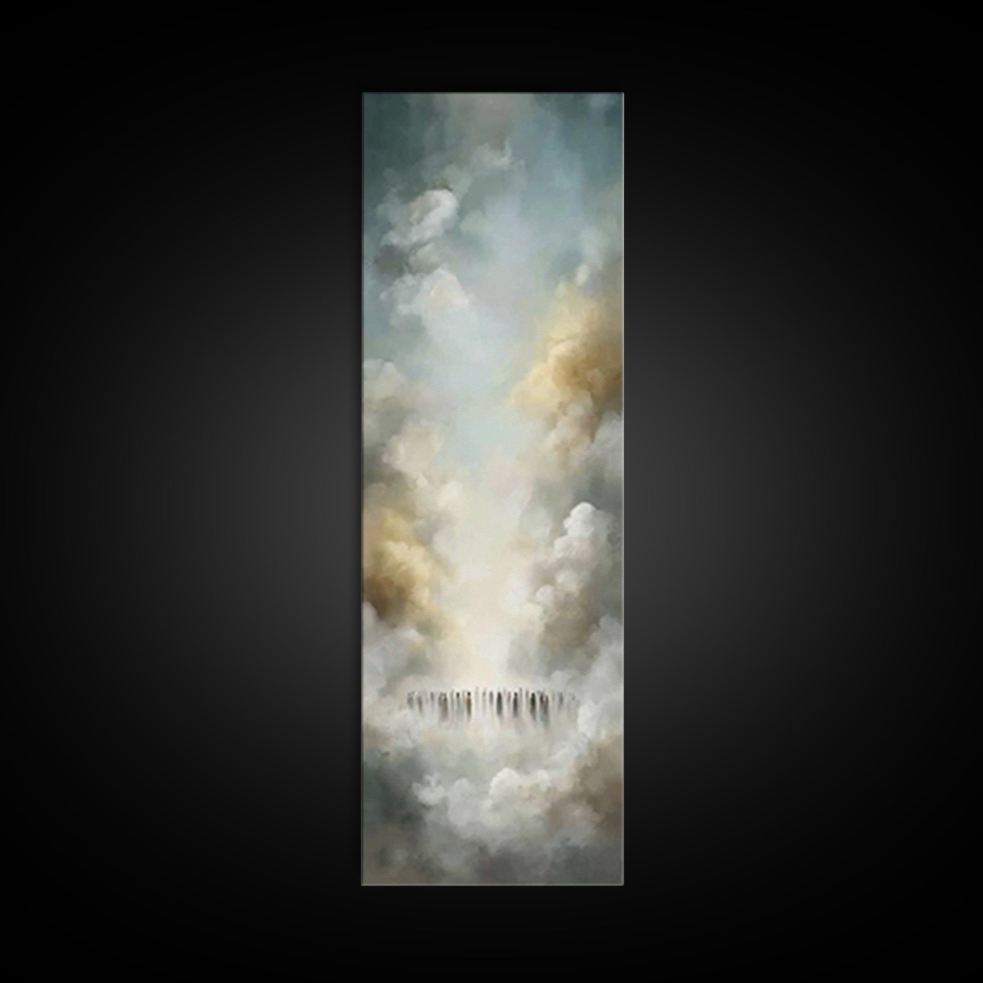 Ascension Crowd Reverence – Framed Canvas Print – Skinny Art – Christian Art Canvas – Christian Painting – Christian Wall Art – Christian C