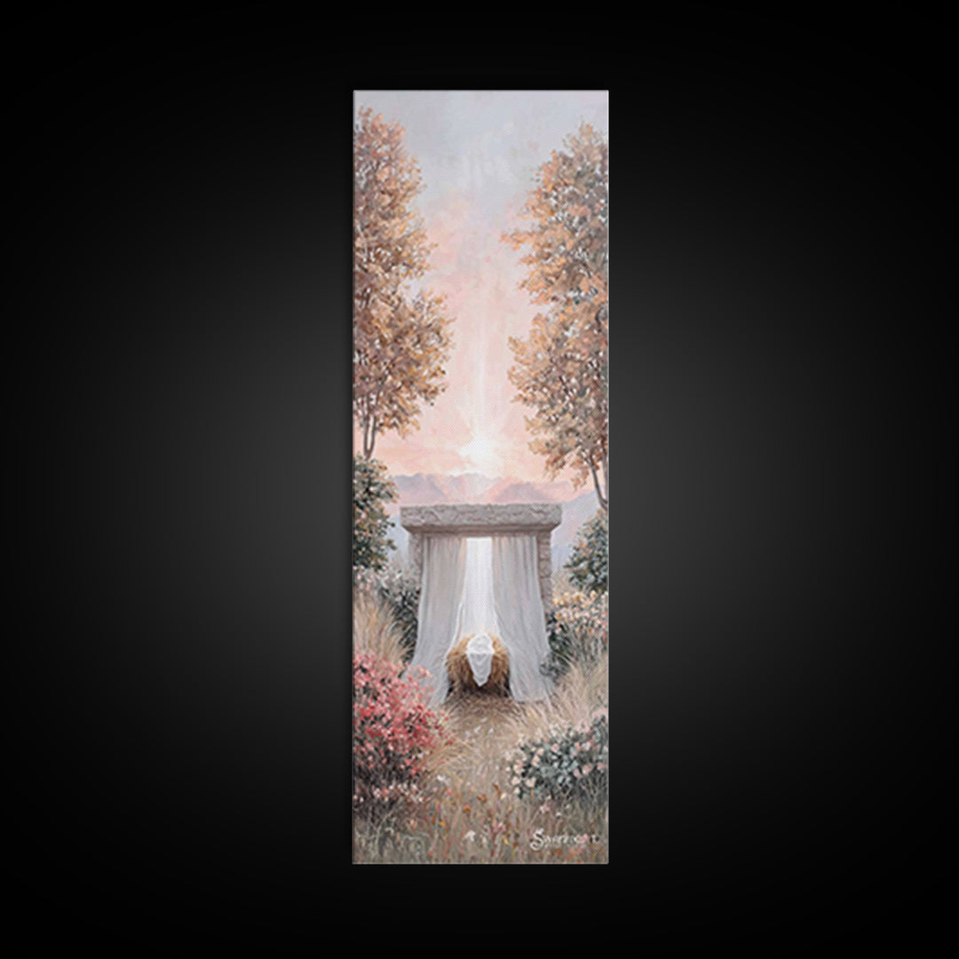 Dawn Of Bethlehem – Framed Canvas Print – Tall Narrow Wall Art – Christian Art – Christmas Art – Christian Art Canvas – Christian Paintings