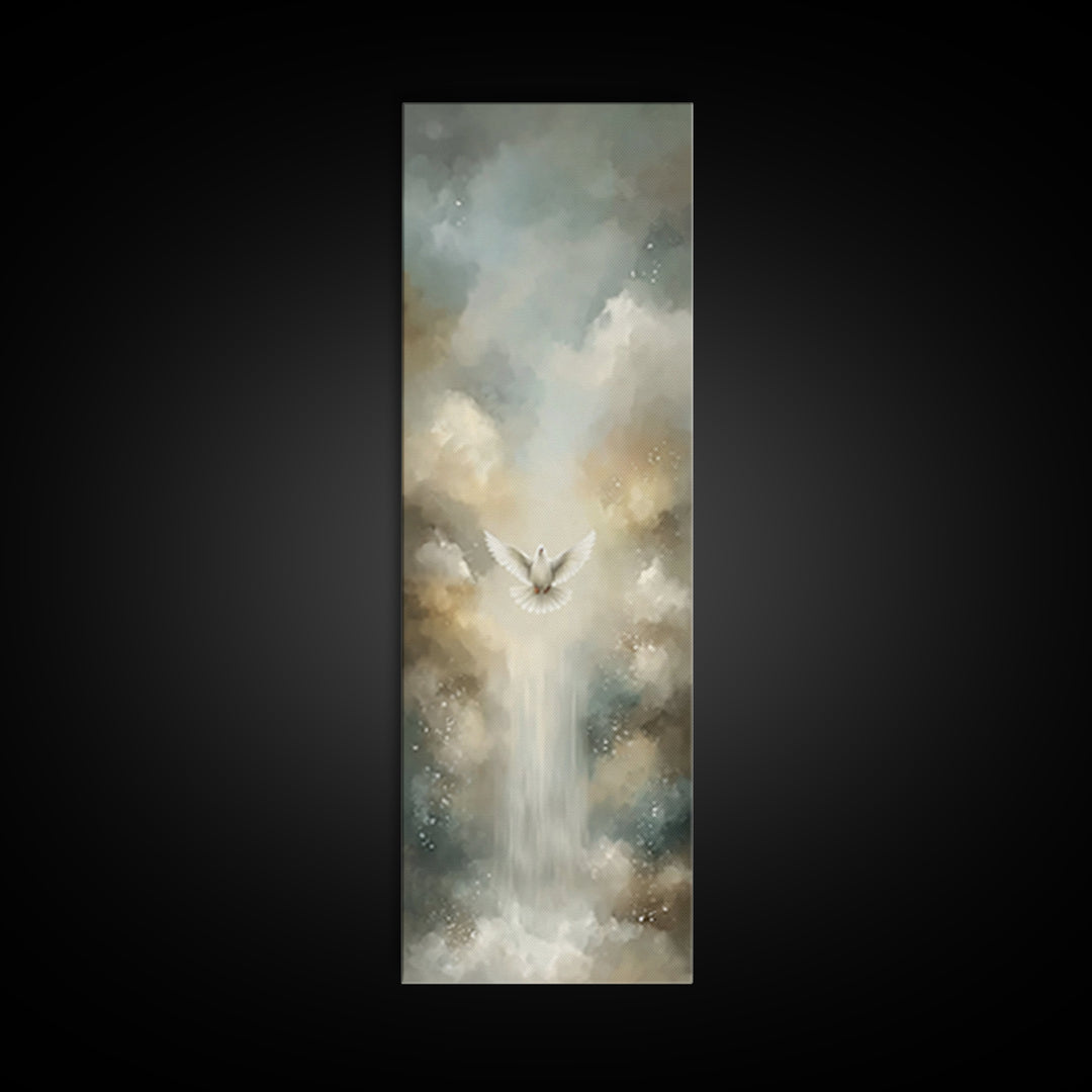 Ascension Of Peace | Framed Canvas Print | Christian Art Canvas | Christian Painting | Tall Narrow Wall Art | Christian Gift | Christmas Ar
