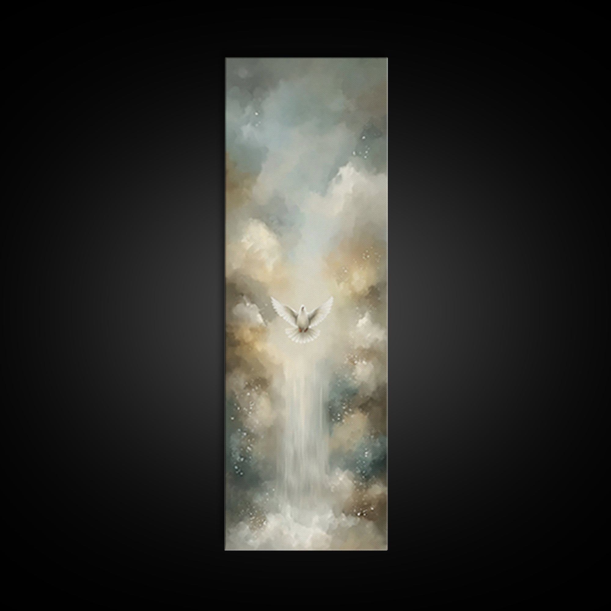 Ascension Of Peace | Framed Canvas Print | Christian Art Canvas | Christian Painting | Tall Narrow Wall Art | Christian Gift | Christmas Ar