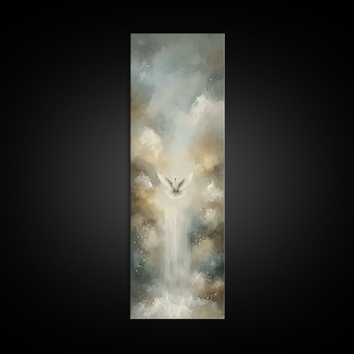 Ascension Of Peace | Framed Canvas Print | Christian Art Canvas | Christian Painting | Tall Narrow Wall Art | Christian Gift | Christmas Ar