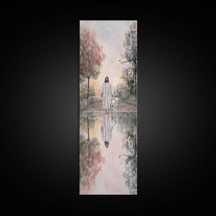 Path Of Light – Framed Canvas Print – Christian Wall Art – Jesus Christmas Art – Christian Art – Narrow Art